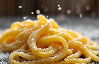 Fresh pasta being made